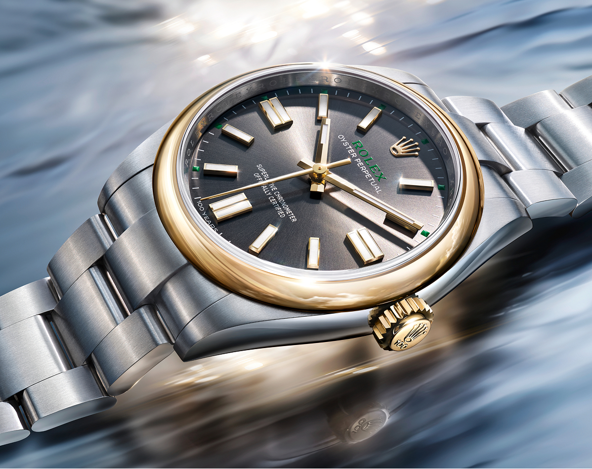 Oyster Perpetual 41 Rolesor amarillo