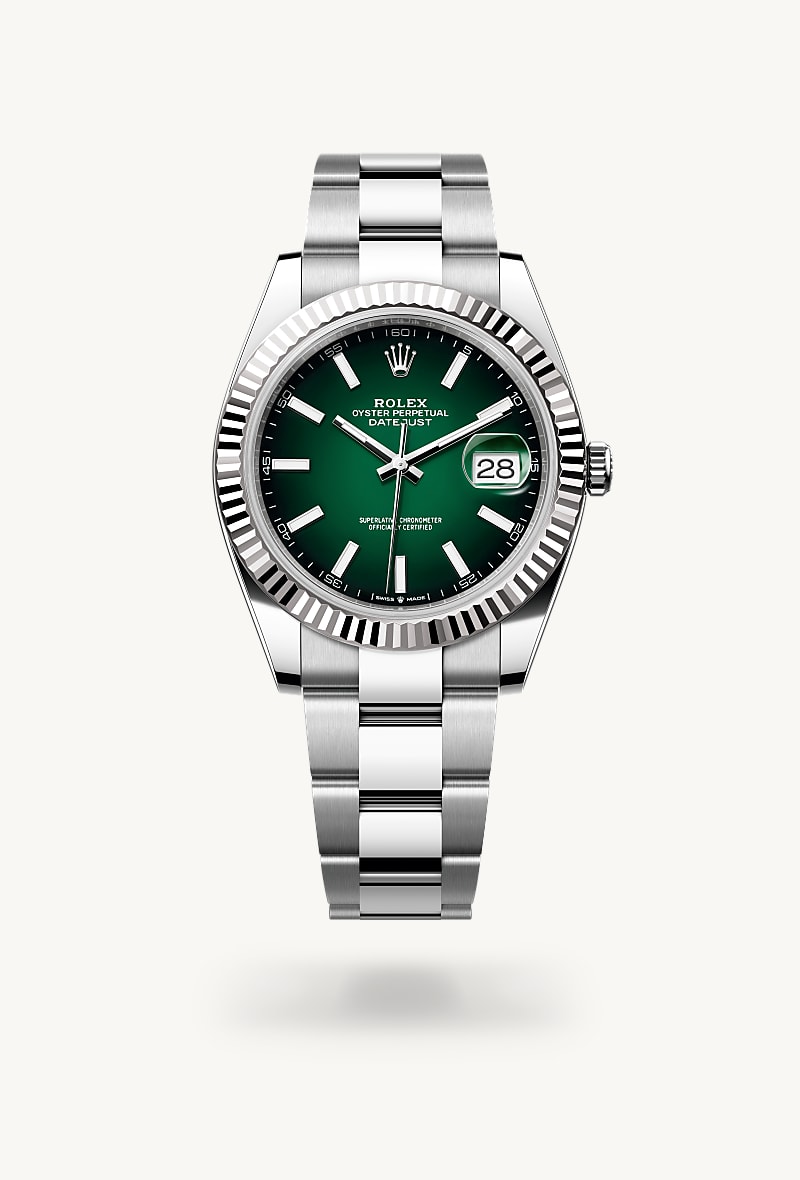 Rolex 
Datejust 41
Oyster, 41 mm, acero Oystersteel y oro blanco
M126334-0033